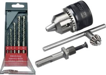 Sanou 5 pc heavy duty masonry/wall drilling and 1/2-20 unf chuck set 1.5-13mm pack of 2