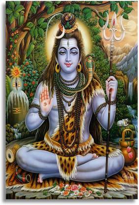 Lord Shiva in dhyan mudra Paper Print