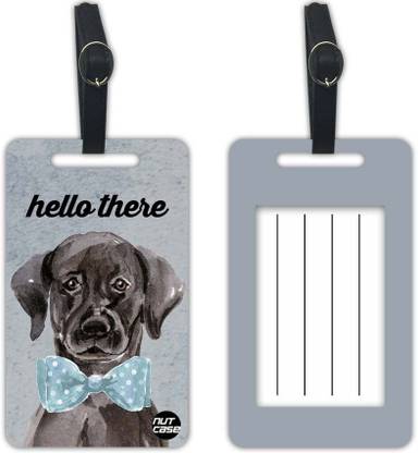 Nutcase Black Gog With Tai Luggage Tag