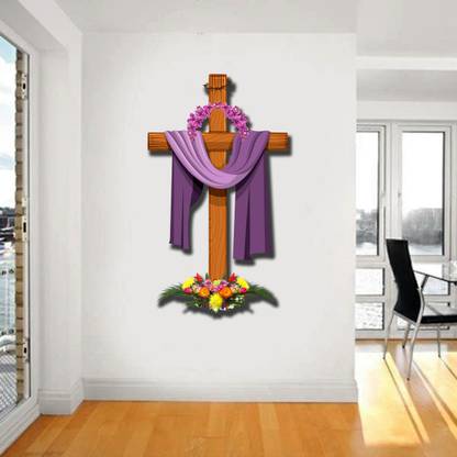 VI COLLECTIONS 60 cm jesus cross Non-Reusable Sticker