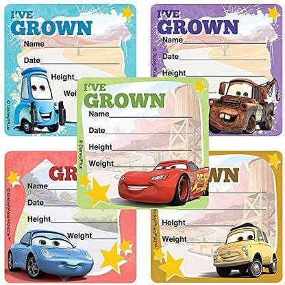 Smilemakers Disney Pixar Cars I'Ve Grown Stickers - Doctor Office Giveaways - 100 Per Pack