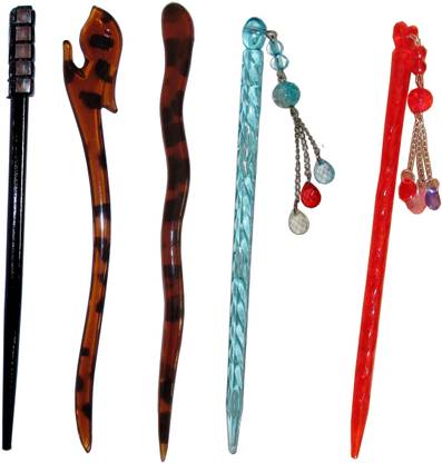 FTYUI Combo of Multi Color Juda Sticks Bun Stick