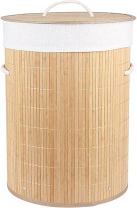 HomeStorie 57 L Beige Laundry Basket