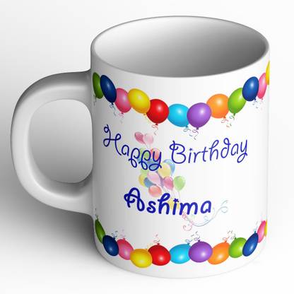 Abaronee Happy Birthday Ashima Ceramic Coffee Mug