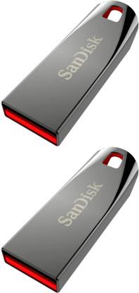 SanDisk Cruzer Force USB Flash Drive Metal Casing - Combo of Two 16 GB Pendrives 16 GB Pen Drive Compatible with Desktop Computer, Audio Player, Television, Laptop USB 2.0 Metal Case