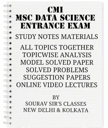 CMI MSC Chennai Mathematical Institute MATHEMATICS [ PACK OF 4 BOOKS ] WITH TOPIC WISE ANALYSIS +20 MODEL SOLVED PAPERS+ PREVIOUS YEAR SOLUTION NOTES BOOKS 