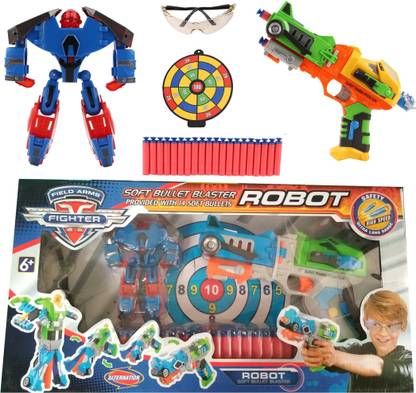 HALO NATION Electric Soft Bullet Toy Gun With Robot Telescope Ultra Long Range Robot Blaster Kids Electronic Toys Gifts For 6+ Children Hot Guns & Darts