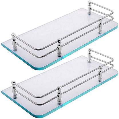 KLAXON Front Glass Shelf - Bathroom Front Glass Shelves-24*6 Glass Wall Shelf