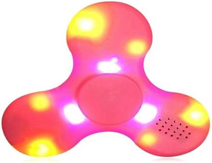 GRYPTON MINI Bluetooth Speaker Music LED Light Switch Fidget Spinner EDC Hand Spinner For Autism (Pink)