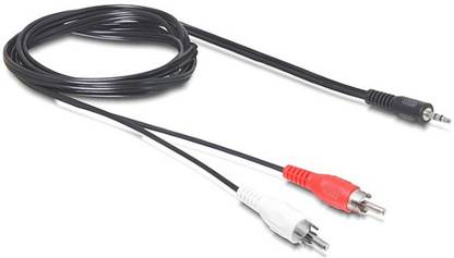 K Dudes TV-out Cable High Quality 3.5 mm Stereo Audio Male to 2 RCA Male Cable 1.5 Meter_R2