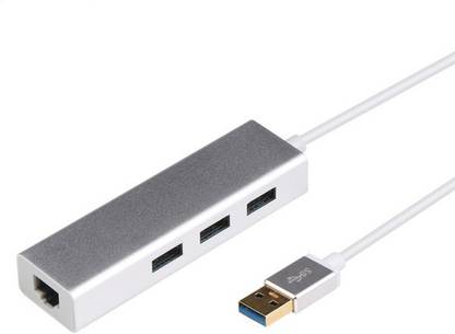 microware USB 3.0 to RJ45 Lan Card USB Adapter? Port Hub(Silver)(Export USB 3.0 to RJ45 Lan Card USB Adapter? Port Hub(Silver)(Export USB Hub