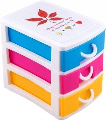 Toto 7 inch * 6 inch Small Multipurpose Storage Drawer -3 Compartment Drawer Organiser Drawer Divider