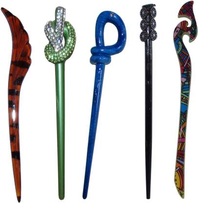 MEHMAAN Combo of Multi Color Juda Sticks Bun Stick