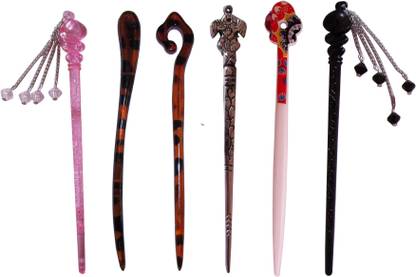 HYUIO Combo of Multi Color Juda Sticks Bun Stick