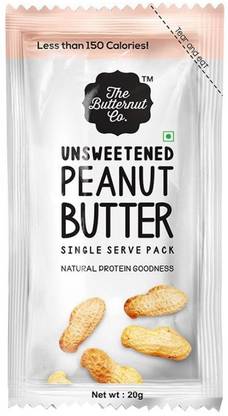 The Butternut Co. Unsweetened Peanut Butter Sachet - Box of 6