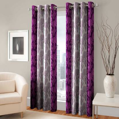 RD TREND 214 cm (7 ft) Door Polyester Curtain (Pack Of 2)