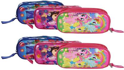 IRIS Multicoloured Multipurpose Cartoons Art Canvas Pencil Boxes