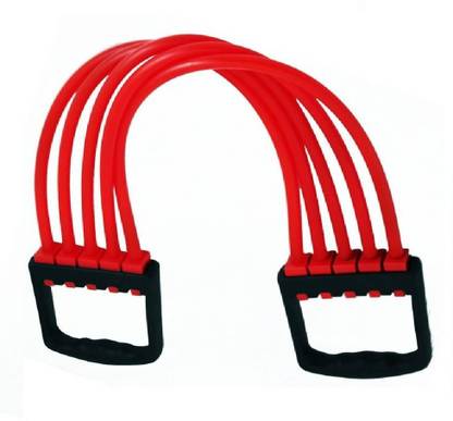 IBS Adjustable Chest Expander for Fitness Workout with 5 Soft Resistance Tube