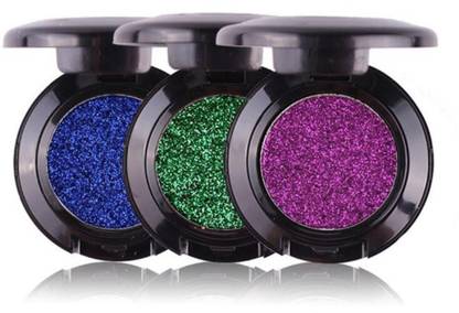 Out Of Box Imported Glitter Metallic Eye Shadow Cosmetics Pigment Warm Shimmer Eyeshadow Palette Makeup MRH (Pack Of 3)