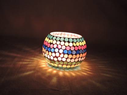 Gojeeva Festive Glass 1 - Cup Tealight Holder