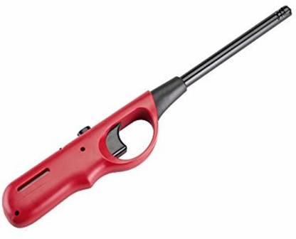 PERFECT SHOPO Adjustable Flame Gas Stove Refillable Kitchen Lighter / Gas lighter gun for gas-stove on a white background Handle Kitchen Refillable Gas Lighter for Gas Stove Candle Lighting Steel, Plastic Gas Lighter