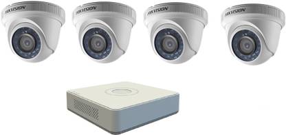 HIKVISION 2 mp, 4 channel dvr kit with 4 dome camera Security Camera