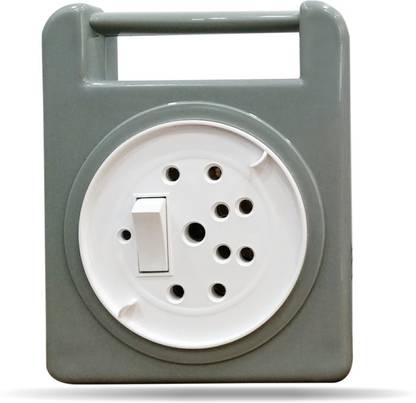Maddox 2 Pin Extension Cord (2X4 Mtrs)(with Handle, Indicator and Socket) 3  Socket Extension Boards