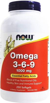 Now Foods Omega 3-6-9 1000mg 250 Softgels
