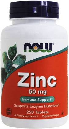 Now Foods Zinc 50mg 250 Tablets