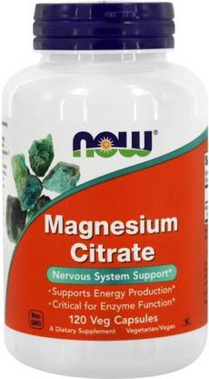 Now Foods Magnesium Citrate 500mg 120 Caps