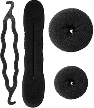 Out Of Box Hair Styling Donut Clip Bun/juda Maker French Braid Tools (Set Of 4) Bun