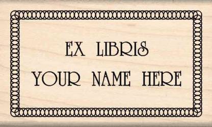 Generic Custom Made & Personalized � Ex Libris: Bookplate Rubber Stamp � 1-1/2 inches x 2-1/2 inches