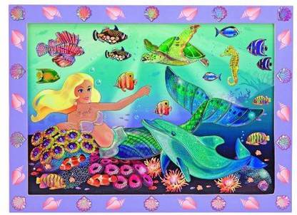 Generic Melissa & Doug Peel and Press Sticker by Number Kit: Mermaid Reef - 60+ Stickers, Jumbo Frame