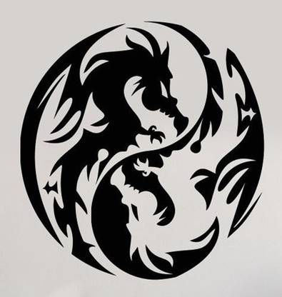 Generic Dragon Yin Yang Wax Seal Stamp