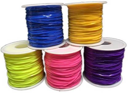 Generic FunLace Plastic Craft Lace Gimp, 5 Pack, Multicolor, 100 Yards Per Roll