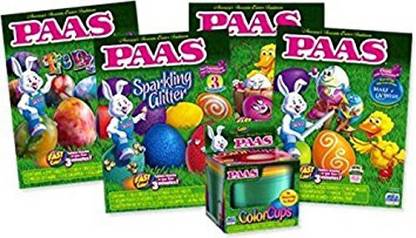 Generic 3 Assorted Paas Easter Egg Dye Kit W/ 1 Free Paas Color Cups / Bulk Easter Egg Dye