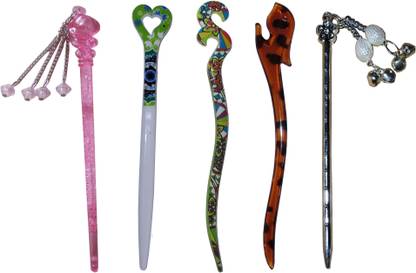 YUOO Combo of Multi Color Juda Sticks Bun Stick
