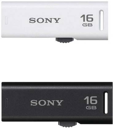 SONY USB Flash Drive USM16GR (Pack OF 2) 16 GB Pen Drive Compatible with Netbook, Gaming Console, Desktop Computer, Audio Player, Television, Laptop USB 2.0 Plastic Case