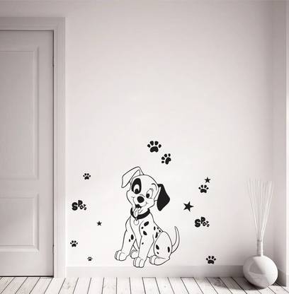 StickerYard 83 cm Dog Footprints Self Adhesive Sticker