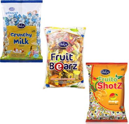 Oshon Chocolates Pouch Combo Pack of 3 Creamy Candy