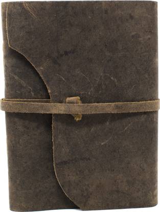 CRAFT CLUB 100% Handmade Recycled Cotton Paper Journal (Finished Leather Journal) Regular Journal Unruled 200 Pages