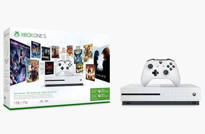 MICROSOFT Xbox One s 1TB Game Pass Bundle (White) With Steep & Forza Motorsport 6 (DLC) Handheld Gaming Console