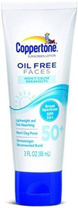 Coppertone Oil Free Faces Sunscreen Lotion