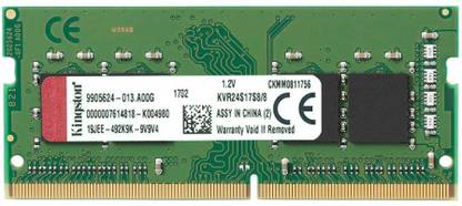 KINGSTON RAM DDR4 8 GB Laptop 260-Pin DDR4 SO-DIMM (8GB 2400Mhz Non-ECC CL17 SODIMM 1Rx8 - KVR24S17S8/8)