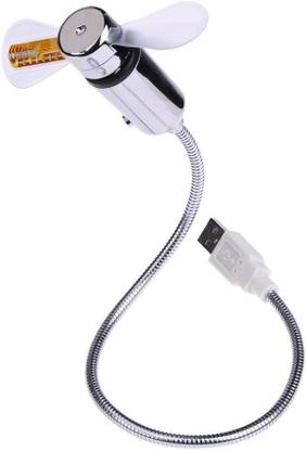 SHRIH USB Powered LED Cooling Flashing Real Time Display Function Clock Gooseneck Fan SHV0229 USB Fan