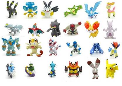AncientKart Pokemon Basic Small Size Figures Set of 24 (2-3 cm)
