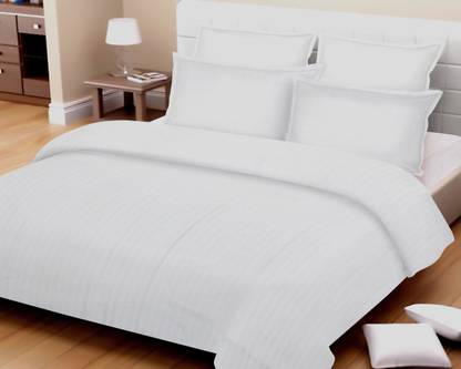 Cannon by Big Bazaar 148 TC Cotton Double Self Design Flat Bedsheet