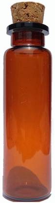 GIFTBASHINDIA 20ml Umber Vial 20 ml Glass Bottle