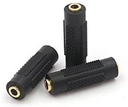 Techvik AUX Cable 0.01 m Pack Of 3 Stereo 3.5mm Aux Female To Female Audio Converter Coupler Adapters Connection For Aux Cable