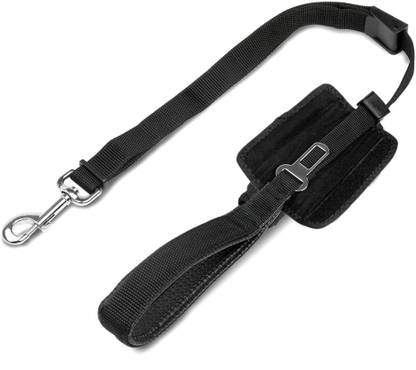 Tradesk Dog Leash with Seat Belt Buckle (Black) Pet Seat Belt